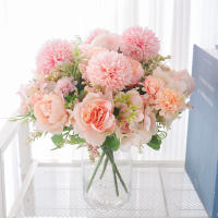 Peonía Artificial De 30cm En Silicio Para Vaso Flores Silvestres Para Novia Decoración De Navidad Para Sala De Estar Y Hogar - details 4