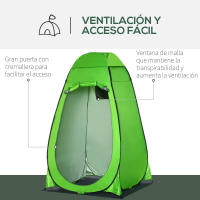 Outsunny Tienda de Ducha Instantánea Tienda de Privacidad Portátil con 1 Gancho Bolsillo Bolsa de Transporte y UV 20+ para Baño Vestuario Cambiador Inodoro 126x124x189 cm - details 3