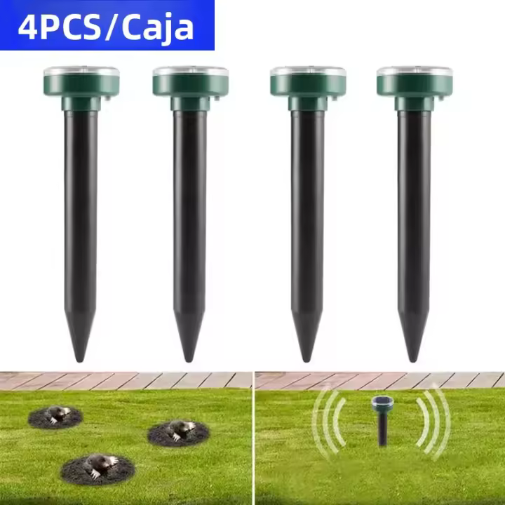 Repelente De Ratones Solares Ultrasonidos Repelente De Serpientes Y Insectos De Alta Potencia Con Batería Y Carga Solar Zapador De Ratas - 1