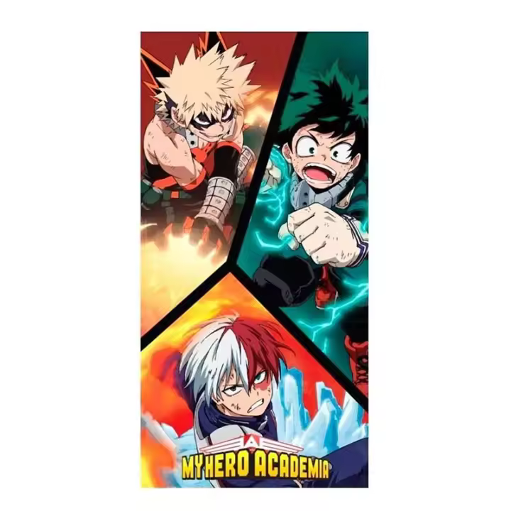 Toalla 100% algodón Deku, Todoroki y Bakugo - My Hero Academia - 1