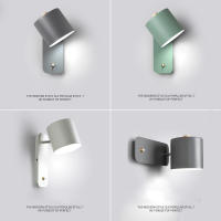 Lámpara De Pared LED Moderna Para Interior Iluminación De Escaleras Y Dormitorio Con Interruptor Decoración Para Sala De Estar Material De Hierro Color Negro Azul Gris Verde - details 16