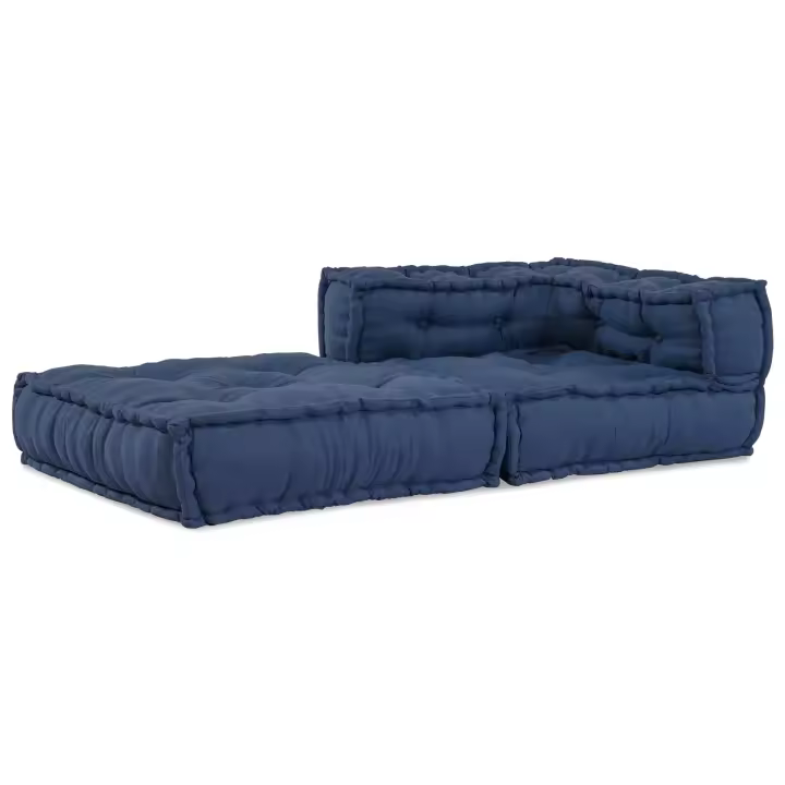 Pouffe Modular vidaXL Índigo 70x70x54 Tela - 1