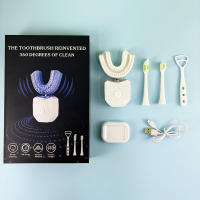 Cepillo De Dientes Eléctrico Sin Cable En Forma De U Para Adultos Limpieza Oral Portátil 360° Con Escáner De Lengua - details 7