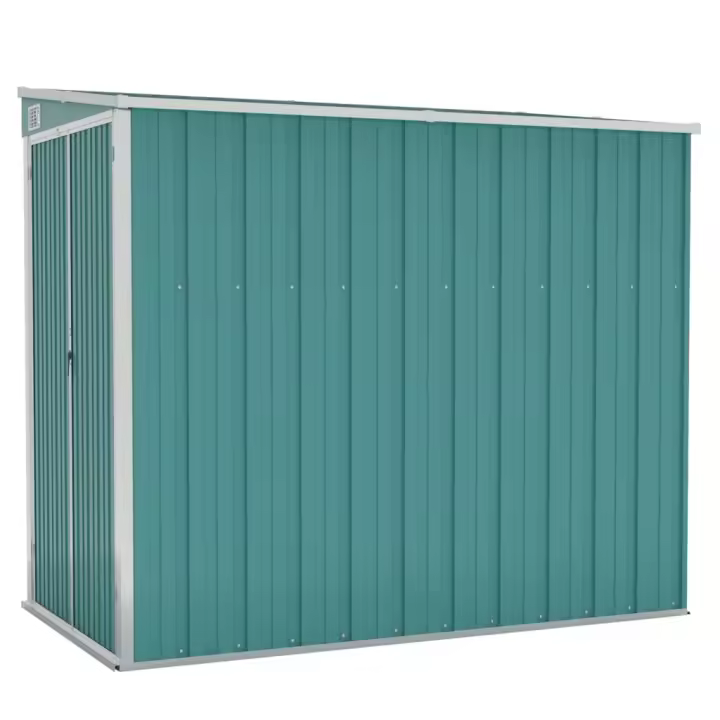 vidaXL Cobertizo de Jardín de Pared Acero Galvanizado 118x194x178 cm Casata Color Antracita,  Gris,  Verde y mas - 1