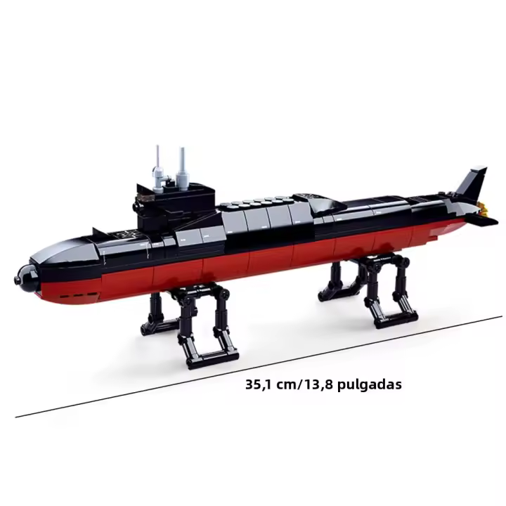 Bloques De Construcción DIY Creativo Serie Militar Submarino Modelo De Submarino Nuclear Para Jóvenes Y Adultos - 1