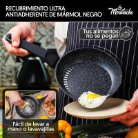 -Katería de Cocina de Aluminio con Antiadherente【 8 Piezas 】sin PFOA y PFOS | 3 Ollas (Ø16/20/24 cm), 3 Tapas Y 2 Sartenes (Ø20/24 cm) para Todas Las Cocinas, incluido Inducción (Onix) - details 1