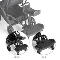 Ms - Transportín + Asiento UNIVERSAL - Patinete con Asiento Acolchado para Carrito de Bebé -Altura Ajustable - Base Antideslizante - Para niños de 2 a 6 años (25 kg) - Con Correa Transporte - details 2
