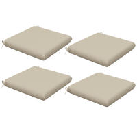 Outsunny Conjunto de Cojines para Sillas de Comedor 47x47x7 cm Juego de 4 Piezas Cojines para Sillas de Jardín Impermeable y Protección UV 50+ para Interior y Exterior - details 0