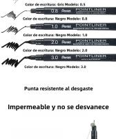 PENTEL Bolígrafo Impermeable Para Dibujos Y Comics De Punta Nylon Tamaños 0.03-3.0mm Negro Gris Marrón Para Diseño - details 3