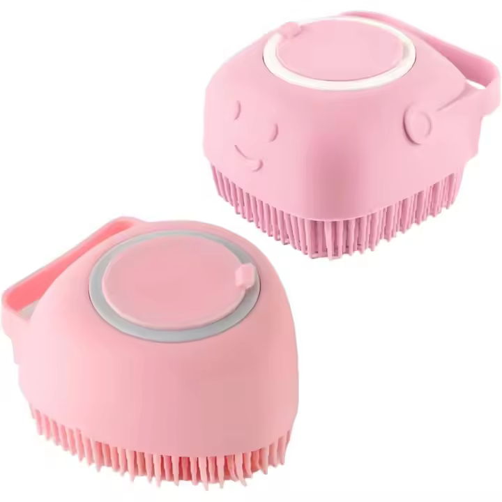 Cepillos para perros para el aseo, cepillo para el aseo de perros, peine para perros, cepillo para el baño de perros, cepillo para cachorros, rastrillo para el subpelo de perros, cepillo para el pelo de perros, cepillo para perros para pelo corto (rosa) - 1