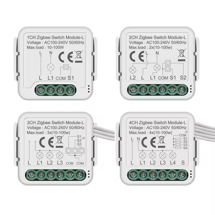 Interruptor Inteligente De Luz Girier Tuya ZigBee 3.0 Sin Cable Neutro Requiere Trabaja Con Alexa Google Home Soporte 2 Modos De Control - 1