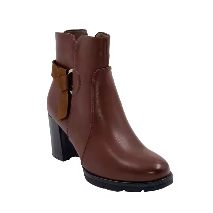 JZ Hermanos Botines de Tacón con Lazo Decorativo - Elegancia y Comodidad para mujer - 1