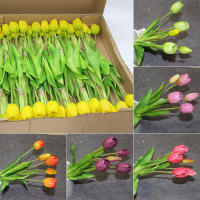 Lujosa Silicón Toque Real Tulipes Arreglo Floral Artificial Decorativo Para El Hogar Graduación Origina China Continental - details 6