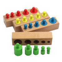 Juguete Educativo De Madera Montessori Para Niños Juguetes De Desarrollo Sensorial Y Práctica De Cilindros Y Agujeros Edad Recomendada 3-12 Años - details 9