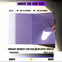 Película De Protección Para Faros Inteligente Photochromic PPF TPU Autoheal Anti-Arañazos Para Tesla Cybertruck 2024-Up Transparente a Negro/Morado - details 8