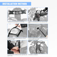 Base De Montaje Para Bolsa De Sillín De Motocicleta Universal Bolsa De Asiento Trasero/Bolsa De Tanque De Combustible Material De Tela De 500D Negro - details 14