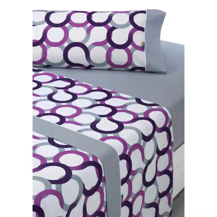 SABANALIA - Juego de sábanas estampadas Aros (Disponible en varios tamaños y colores) - 1