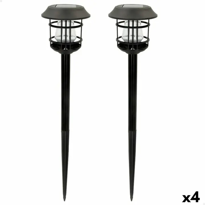 Set de estacas solares de jardín Aktive 2 Piezas Acero Inoxidable Plástico 13 x 55 x 13 cm (4 Unidades) - 1