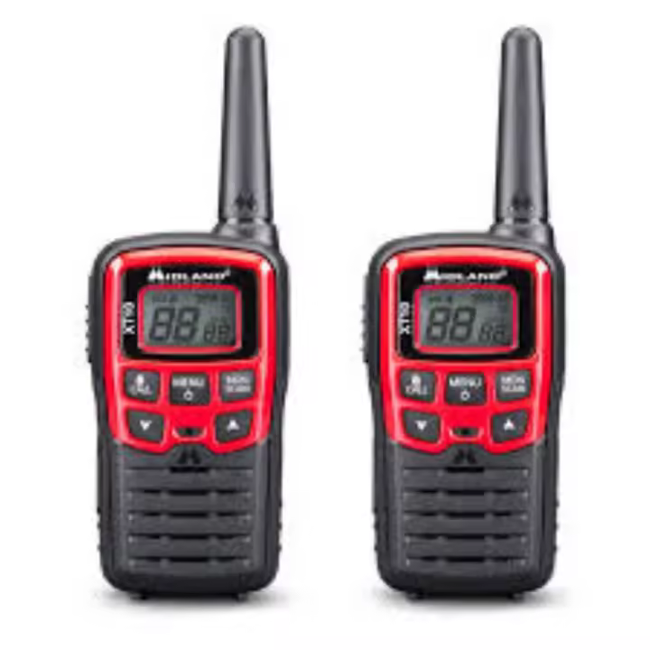 Midland PMR Portable Radio XT10 Set con 2 Piezas 16 canales PMR446: 8+8 preprogramados  alcance de hasta 4 km. - 1