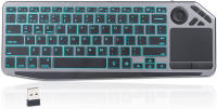 Teclado Inalámbrico Bluetooth 2.4G Con Touchpad Y Retroiluminación De 7 Colores Para Smart TV iOS iPhone/IPad Teclado Recargable De 78 Teclas Estilo Ergonómico Multifuncional - details 0