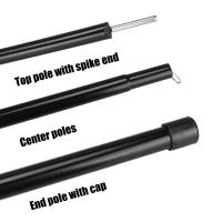Palo De Tenda Telescópico De Aluminio Ajustable Para Camping Senderismo Y Canopy Refugio Con 2 Conjuntos Accesorios De Sombra - details 2