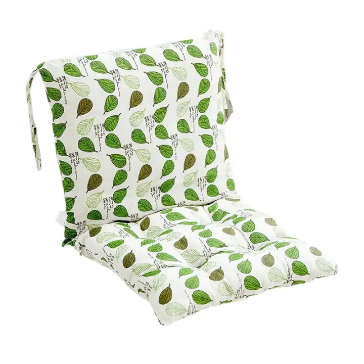 Cojín De Silla Suave De Lino Para Interior Y Exterior Patio Jardín Oficina Sofa Almohadilla De Asiento Con Apoyabrazos Y Cojín De Espalda Moderno Para Adultos Tamaño 40x40CM - 1