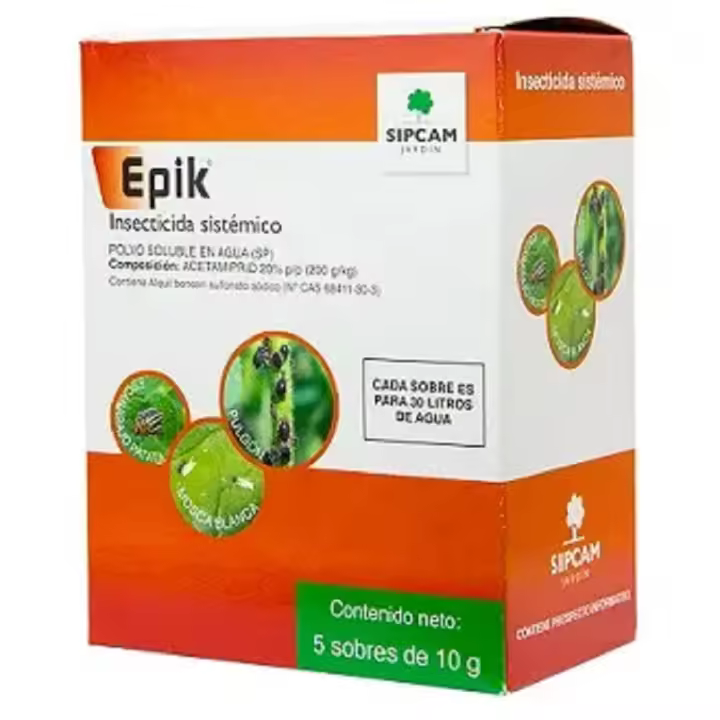 Sipcam Jardin Epk Insecticida Picudo Mosca Blanca Pulgón Escarabajo 5 Sobres de 10 Gr - 1