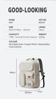Mochila Mixi Exterior Impermeable Para Viajes 18 Pulgadas Rucksack Unisex Con Compartment Para Laptop Colores Blanco Negro Azul - details 18