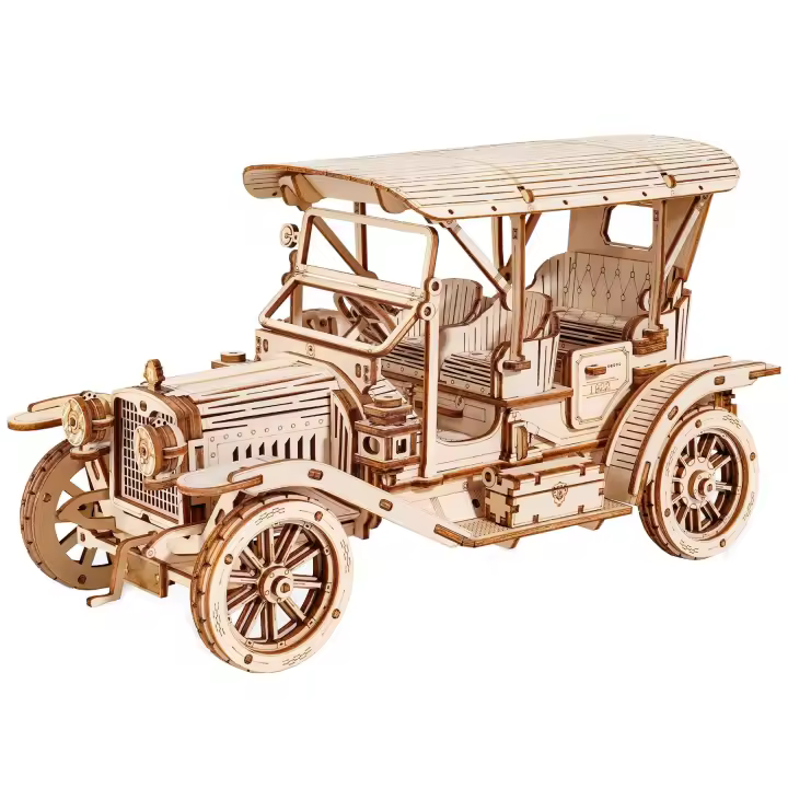 Rompecabezas 3D de coche clásico, maquetas de madera para construir, kit de construcción mecánica, regalo para adultos y adolescentes. - 1