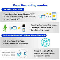 Cámara De Seguridad IP WiFi HD 1080P Mini Monitoreo Remoto Inalámbrico Cámara De Seguridad Para Interior Y Exterior Grabación En Ciclo - details 13