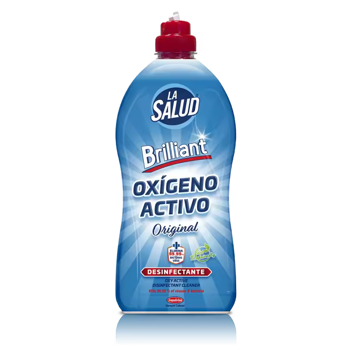 Desinfectante OXIGENO ACTIVO LA SALUD. Limpiador líquido desinfectante para uso diario, para limpieza y desinfección a fondo de todas las superficies. - 1