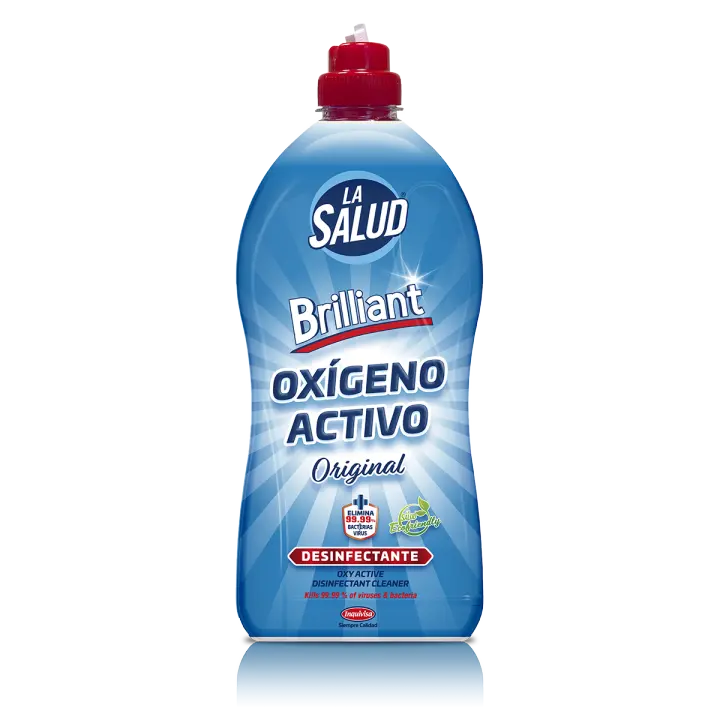 Desinfectante OXIGENO ACTIVO LA SALUD. Limpiador líquido desinfectante para uso diario, para limpieza y desinfección a fondo de todas las superficies. - 1