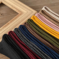 10Pares De Calcetines Largos De Algodón Para Mujer Estilo Retro Otoño Invierno Color Sólido Negro Rosa Para Estudiantes Y Jóvenes - details 10