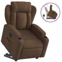 vidaXL Sillón reclinable elevable de tela Gris claro, Gris oscuro, Negro Sillon Dormitorio Sillon Comodos Silla Relax Sillón Sofá - details 0