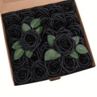 27pcs Flores Artificiales Rosas Con Tallo Para Fiestas DIY Bodas Centros De Mesa Arreglos OPP Bag Empaquetado Flores De Plástico Para Decoración Del Hogar - details 8