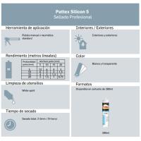 Silicona Blanca Universal Pattex Silicon 5 | Adhesivo sellador ideal exteriores | Color blanco - details 1