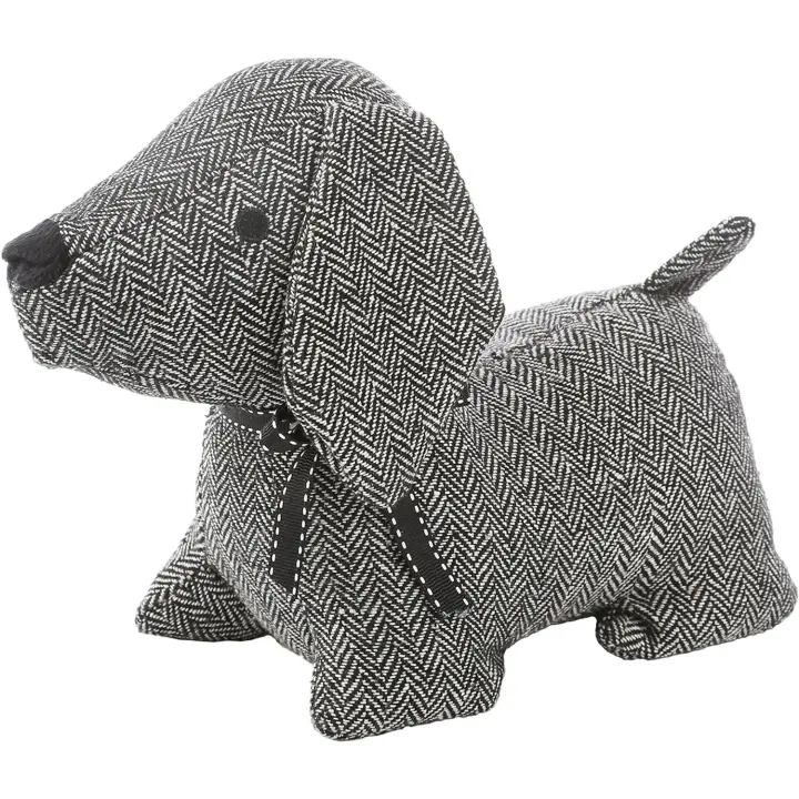 Maxia Market - Bonito ratón con bufanda, perro, gato, saco para puerta, tope de puerta de relleno de arena, animales pesados, 1 kg, bonita decoración del hogar, juguete para niños (gris) - 1
