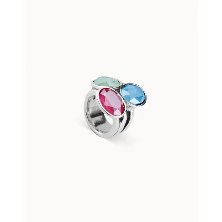 Anillo UNOde50 Tesoro ANI0591MCLMTL0M Cristal Color Baño Plata - 1