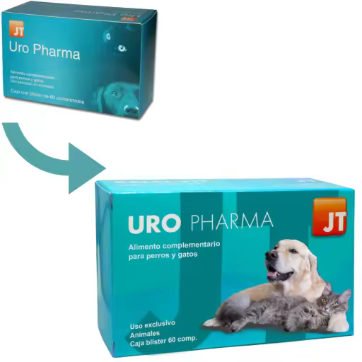 Jtpharma JT Uro Pharma Comprimidos para Perros y Gatos  Complemento Alimenticio para los Riñones - 1