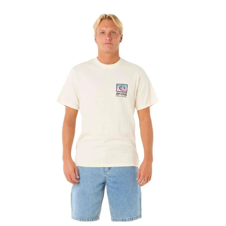 Rip Curl modelo Raw Energy Trad Tee para hombre en color beige - 1