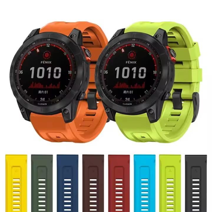 26MM 22MM Silicone Watch Band Straps For Garmin Fenix 6X 6 6S Pro 7X 7 Easyfit Wristband Fenix 5 5X 5S Plus Smartwatch Bralet - 1