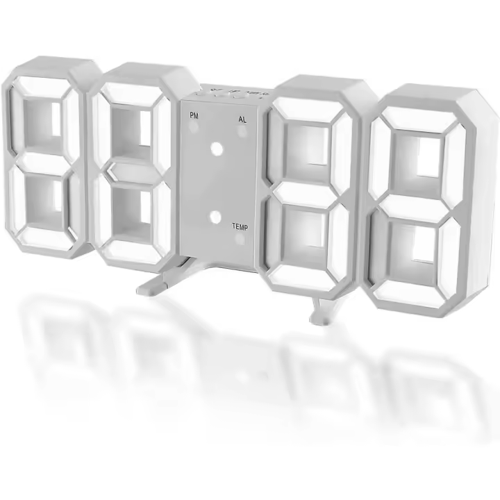 Reloj Despertador Digital 3D para Dormitorios LED USB - 1