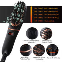 Cepillo De Pelo Cerámico Eléctrico PTC Peine Calentador De Barba Portátil Herramientas De Estilo Máxima Temperatura 240 °C Secado Seco Y Húmedo - details 3