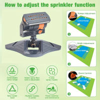 Riega Juego De Jardín Con 16 Agujeros Cabezal Giratorio De 180° Sistemas De Riego Automáticos Cobertura Amplia - details 5