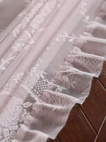 Mantel De Lienzo Rosa Vintage Con Espejo Y Encaje Para Sala De Estar Dormitorio Comedor Decoración De Fiesta Y Boda - details 10