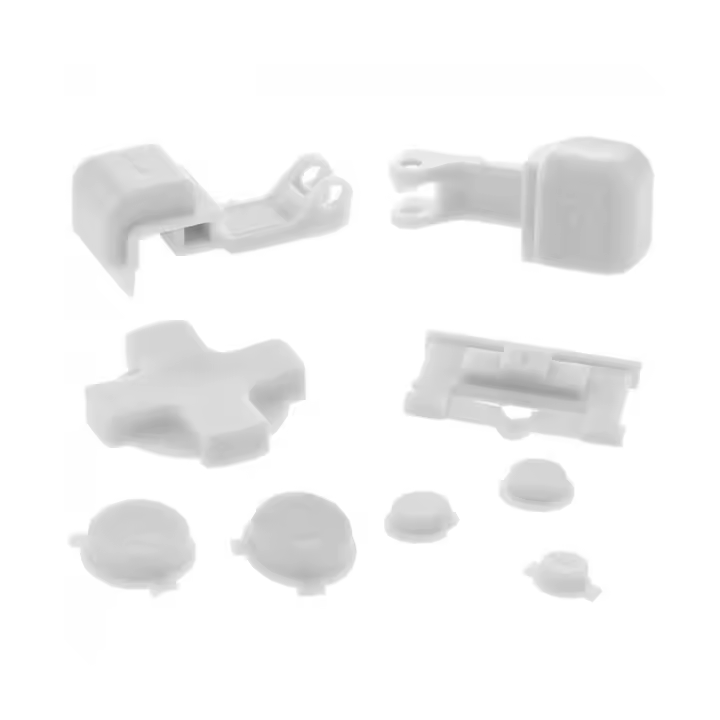 SET BOTONES PARA NINTENDO GAME BOY ADVANCE SP BLANCO VOLUMEN A B LUZ CRUCETA - 1