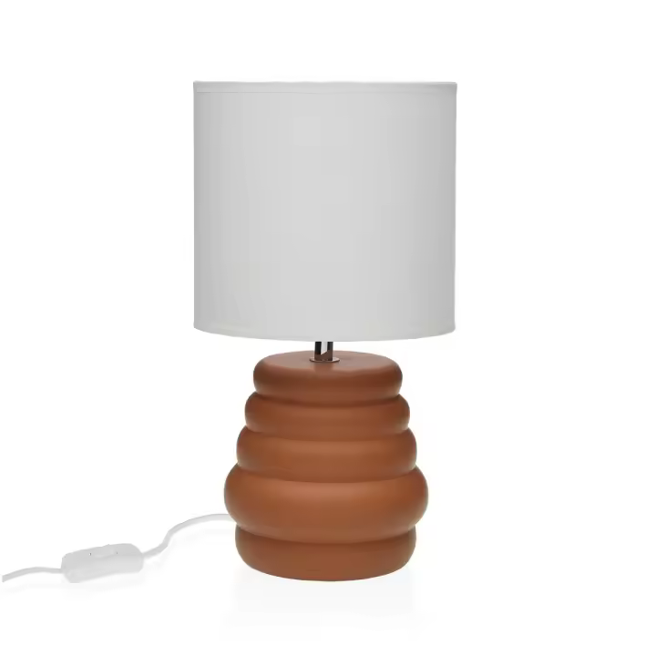 Lámpara de mesa Versa Terracota Cerámica 40 W 17 x 32,2 cm - 1