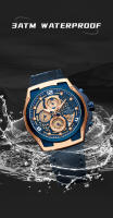Reloj De Pulsera Para Hombre NAVIFORCE De Cuero Auténtico Resistente Al Agua Con Cronógrafo Y Luminiscencia Reloj De Cuarzo De Lujo Casual - details 11