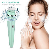 Cepillo de limpieza Facial eléctrico 4 en 1, herramienta de limpieza Facial recargable, impermeable, giratorio, limpiador de poros, máquina de piel Facial - details 0