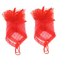 Guantes De Encaje Retro Para Mujer Elegantes Y Vacíos En Negro Rojo Y Blanco Para Bodas Y Fiestas Accesorios De Guantes Cortos De Boda - details 13